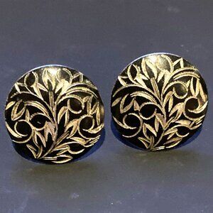 Sterling silver niello earrings